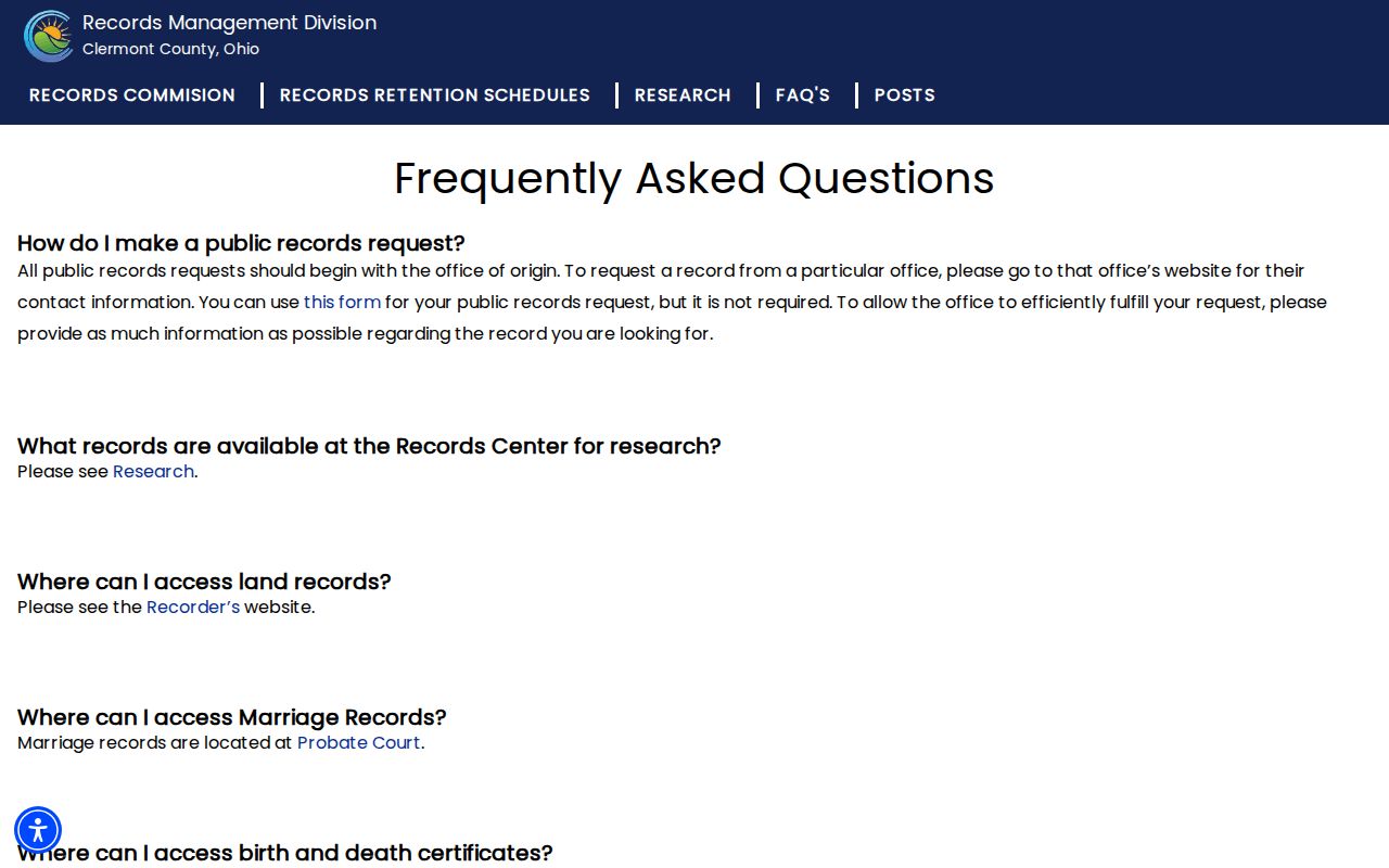 Batavia Township city directory research at Clermont County Records Management