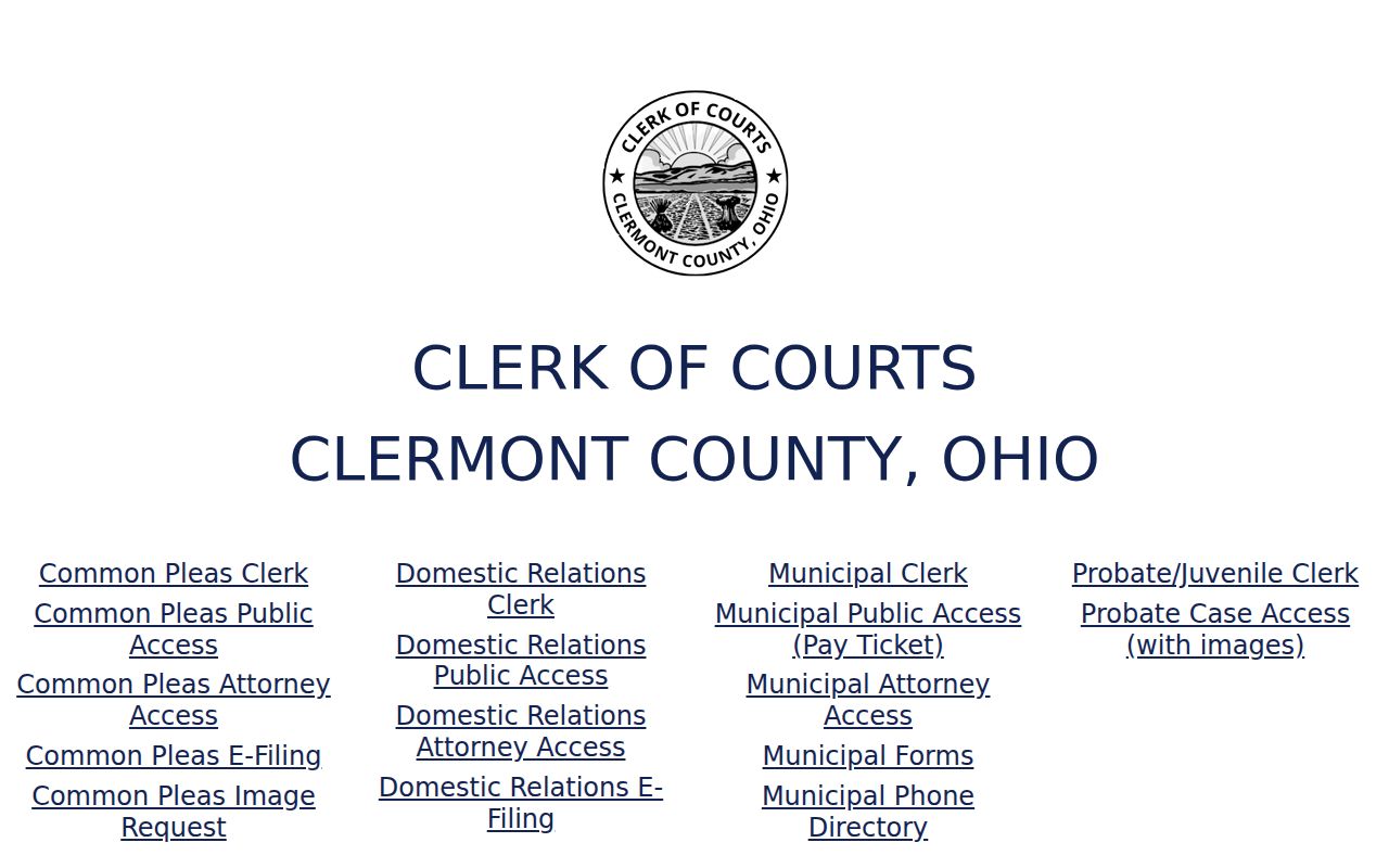 Batavia Township residents directory Clermont court public access gateway