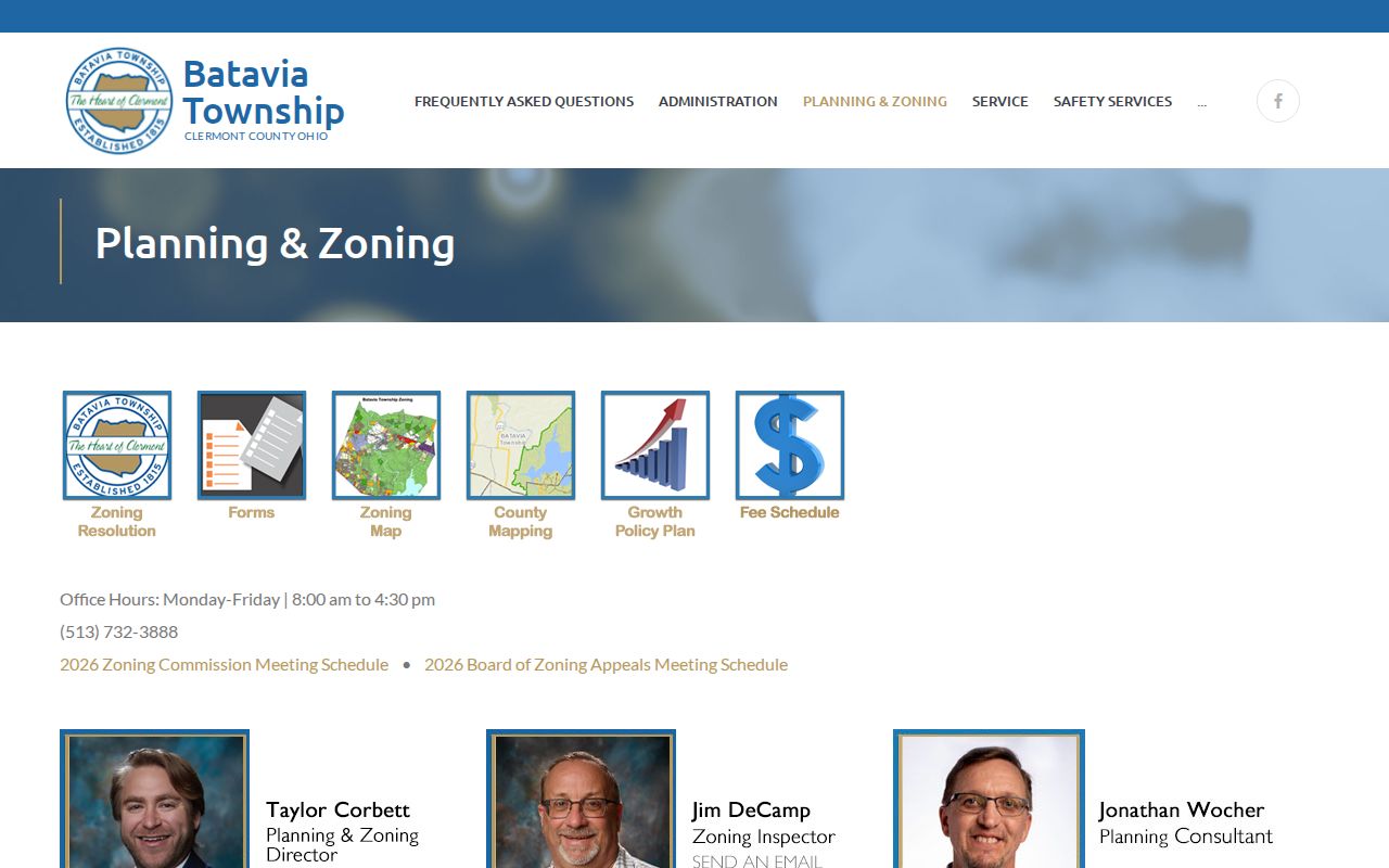 Batavia Township street directory zoning information