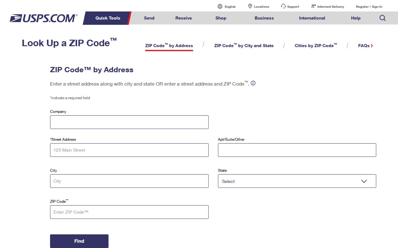 Batavia Township ZIP code directory USPS address lookup screen
